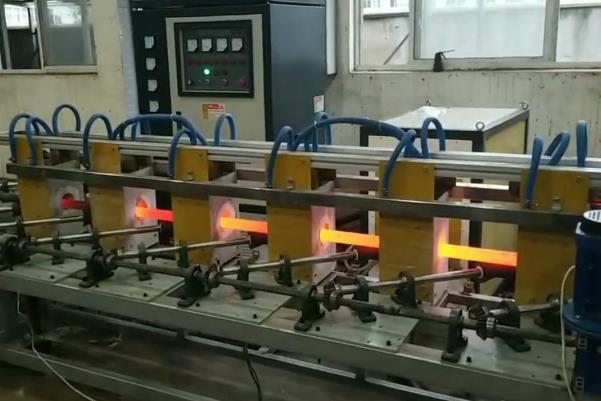 中頻圓鋼調質生產線實拍 中頻萝莉社在线免费观看加熱設備